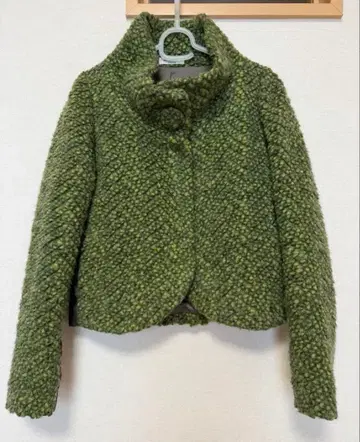 그린 보아 자켓 숏 기장