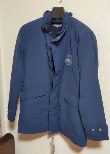 새상품 블루종 남성용 블루 L 사이즈 상당 충전솜 다운