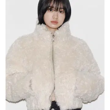 EMODA 2톤 보아 블루종 아이보리