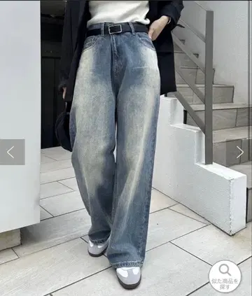 mystic 오버 다이 와이드 데님 블루 택 포함 미사용 새상품