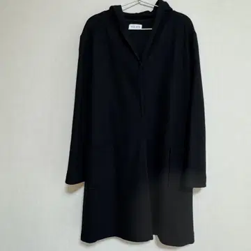 PLST 플라스테 후드 부착 블랙 울 코트 띠어리