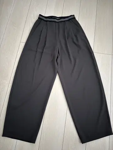 SLOBE IENA 그레이 와이드 팬츠