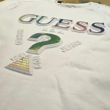 [ 새상품 ] GUESS ( 게스 ) 로고 T셔츠 ( 화이트 )