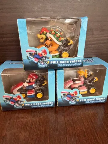 마리오 쿠파 피치 풀백 피규어 3개 세트