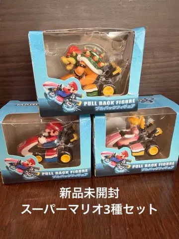 마리오 쿠파 피치 풀백 피규어 3개 세트
