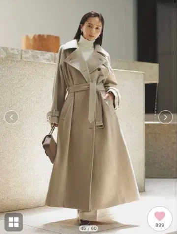 아뉴앙스 울 트렌치코트 그레이지