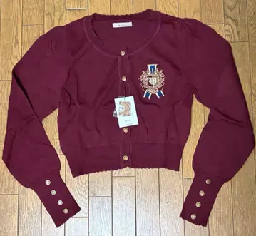 [ 택 포함 ] 아마벨 가디건 짧은 기장 보르도