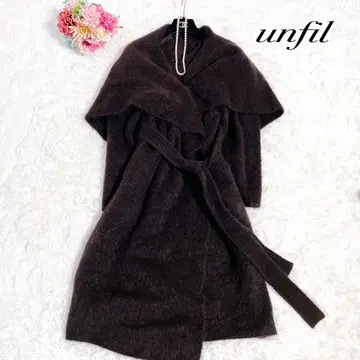 컨디션 최상 앙피르 담요 모헤어 니트 코트 가을/겨울 브라운 1