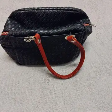 FRANCOIS RENIER 뜨개질 디자인 핸드백 블랙, 레드