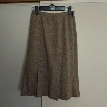 스트로베리 필드 브라운 계열 트위드 타이트 스커트