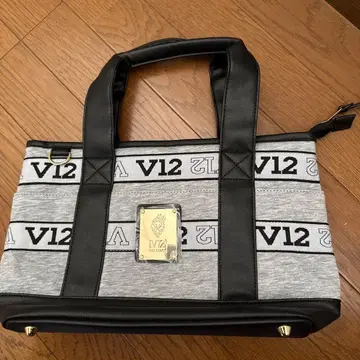 [ 미사용 ] V12 스트라이프 디자인 토트백