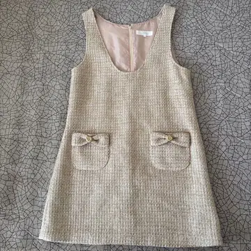 la Bala 트위드 오버롤 스커트 원피스 38