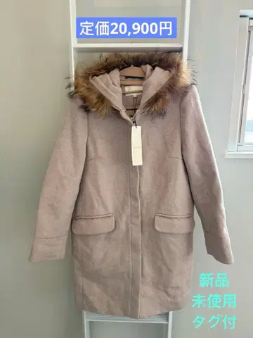 cocodeal 울 비버 후드 퍼 코쿤 코트