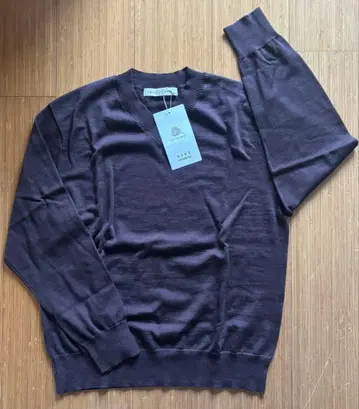 미사용 새상품 NANO universe 보풀 없는 니트 V넥 M 보르도