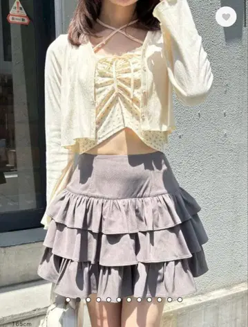 An MILLE 레이어 미니 프릴 스커트