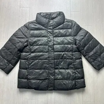 유니클로 울트라 라이트 다운 자켓 L 차콜 그린 7부 소매