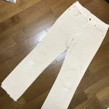 프레임워크 아이보리 스키니 팬츠 프린지 밑단