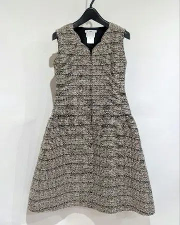 Rene 르네 트위드 슬리브리스 원피스