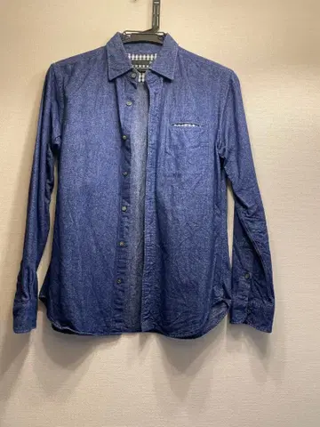 CLOSTER 다크 블루 긴팔 셔츠