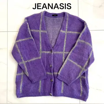 JEANASIS 러쉬 체크 V 가디건 니트 가디건