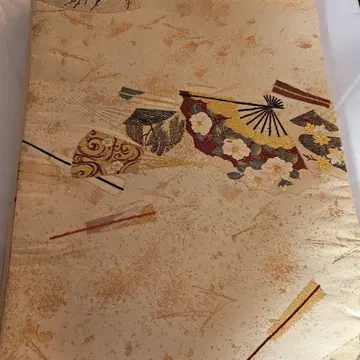 후쿠로 오비 일본풍 무늬 골드 컬러