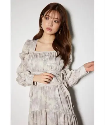 rienda 사이드 리본 플레어 원피스 S