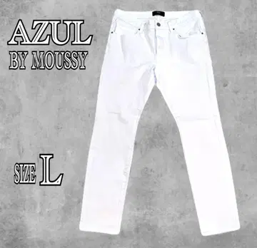 AZUL BY MOUSSY 남성용 스키니 데님 화이트 L 사이즈