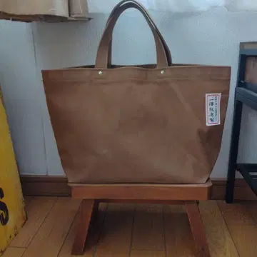 이치자와 캔버스 브라운 토트백