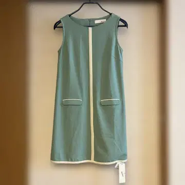 Lily Brown 배색 라인 A라인 원피스 민트 택 포함 새상품