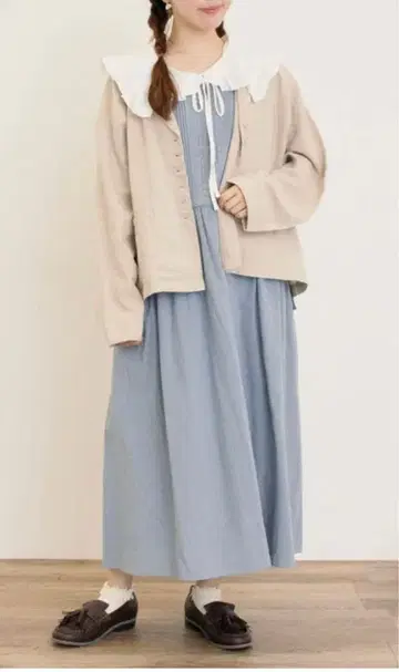 sm2 사만사 모스모스 레이스 덧댄 슬리브리스 원피스