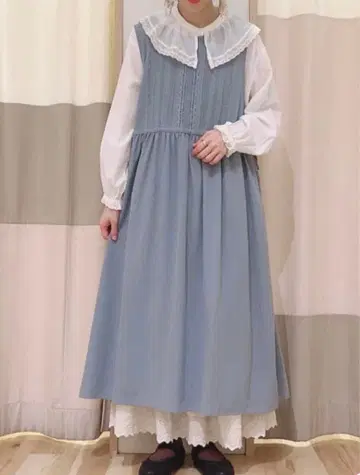 sm2 사만사 모스모스 레이스 덧댄 슬리브리스 원피스