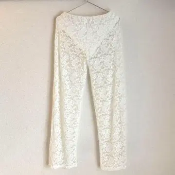 로즈 패턴 레이스 팬츠