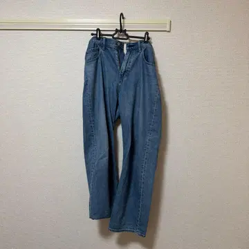 유니클로 와이드 스트레이트 청바지