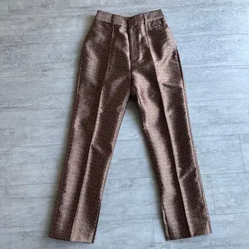 미라 오웬 기하학 패턴 브라운 슬랙스 S 미사용 새상품