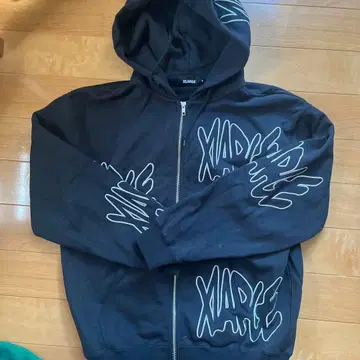 XLARGE 블랙 후드티 M