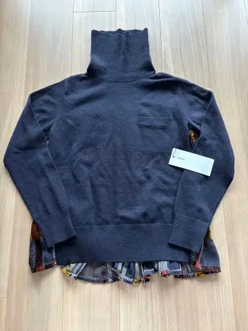 미사용 sacai 니트 백 레이스