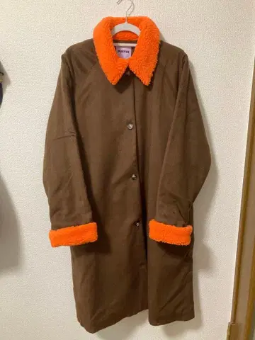 PUNYUS 푸뉴즈 사이즈 2 A라인 코트 브라운 오렌지