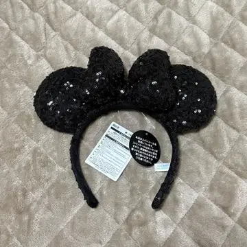 도쿄 디즈니 리조트 스팽글 머리띠 블랙