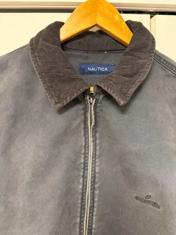 충전솜 가먼트 다이 크러쉬드 치노 지퍼 블루종 L 차콜