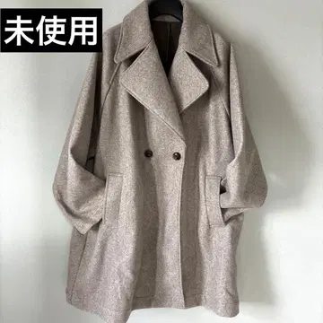 [ 미사용 ] 캐시 캐시 더블 브레스트 체스터 코트 그레이지