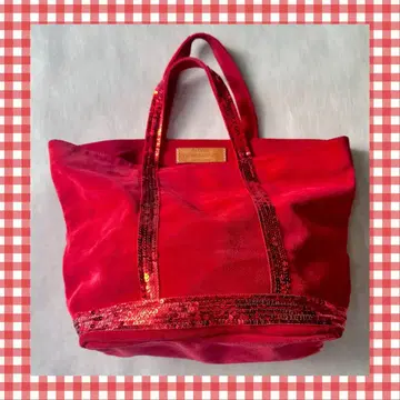 바네사브루노 빨간색 스팽글 핸드백