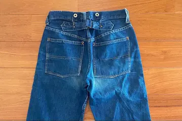 30s 빈티지 데님 팬츠 대전 전 청바지 버클 백 신치 벨트