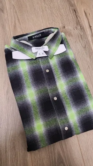 D/HILL 긴팔 셔츠 블랙 그린 체크