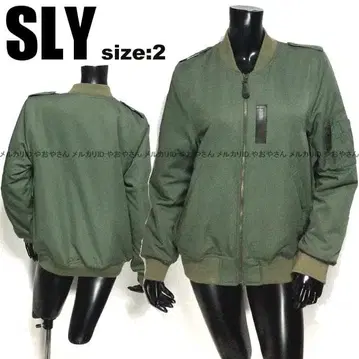 SLY 스라이 오리지널 밀리터리 자켓 MA-1 블루종 플라이트 사이즈 2