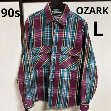 [초추천] 90s OZARK 헤비 플란넬 셔츠 L 빈티지 아메카지