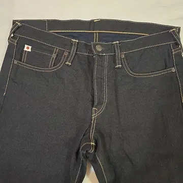 45rpm 블랙 데님 가죽 패치