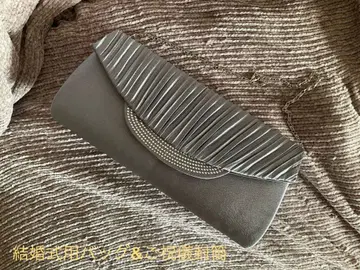 결혼식용 풀뷰 새틴 클러치백 그레이 실버