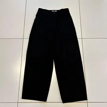 UNIQLO U 블랙 와이드 팬츠 여성용