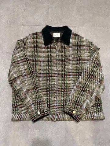 [ 새상품급 ] monkey time 체크 무늬 집업 자켓