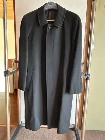 LIVBARY 캐시미어 100% 스텐카라 코트 블랙